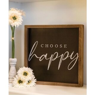 Choose Happy Chalkboard Look Frame