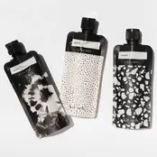 Travel Bottles For Toiletries 3 Pack - Black & Ivory