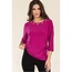 Vanna Rhinestone Side Tie Top - Fuchsia