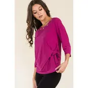 Vanna Rhinestone Side Tie Top - Fuchsia Vanna Rhinestone Side Tie Top - Fuchsia