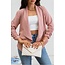 Dallas 3/4 Rouched Sleeve Blazer - Dusty Pink