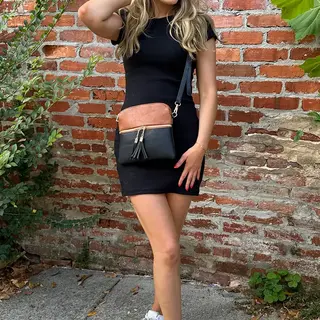 Tara Double Zip Crossbody/Wristlet