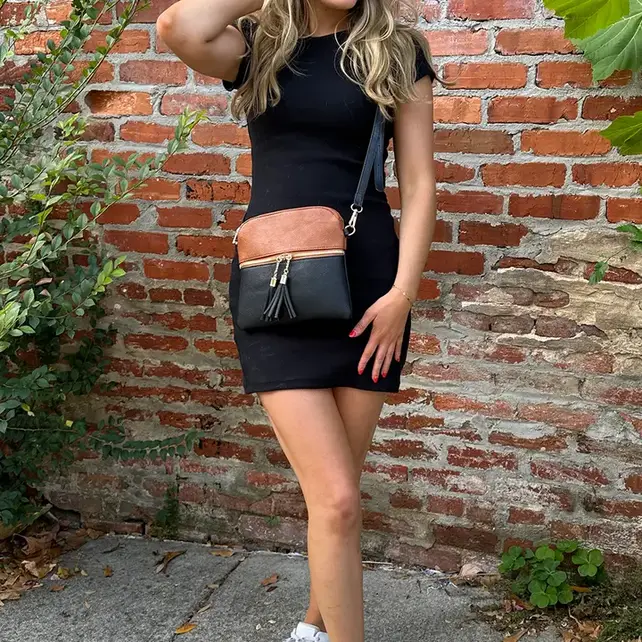 Tara Double Zip Crossbody/Wristlet