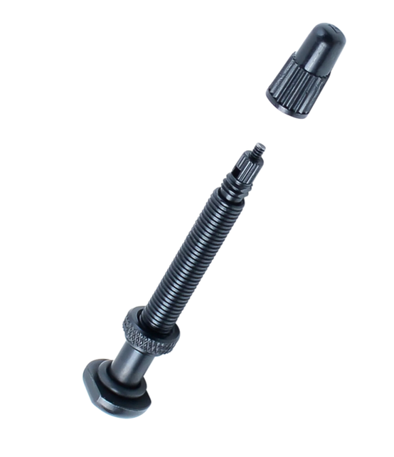 Bontrager Round Base TLR Valve Stem Charcoal 50mm