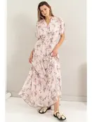 Destiny Floral Maxi Dress - Mauve