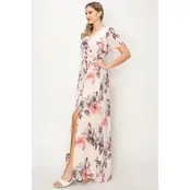 Daleyza Flower Maxi Dress - Red Bean Daleyza Flower Maxi Dress - Red Bean