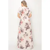 Daleyza Flower Maxi Dress - Red Bean Daleyza Flower Maxi Dress - Red Bean