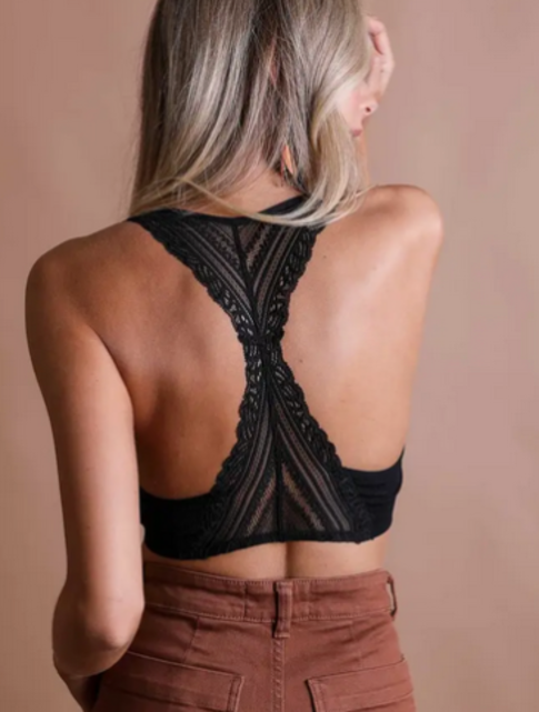 Olena Front Lace Racerback Bralette