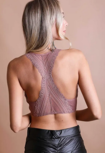 Olena Front Lace Racerback Bralette
