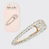 Metal Rhinestone Large Open Shape Hair Clip 1pc - Gold Metal Rhinestone Large Open Shape Hair Clip 1pc - Gold