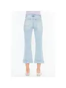 Kancan Angelina Mid Rise Relaxed Cropped Flare Jeans