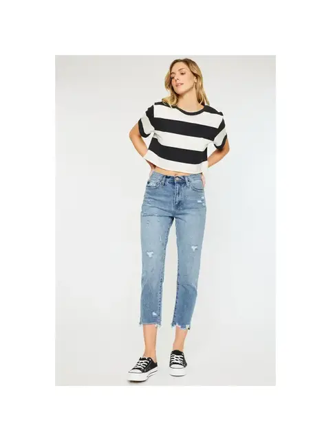 Kancan Michelle High Rise Slim Straight Leg Jeans