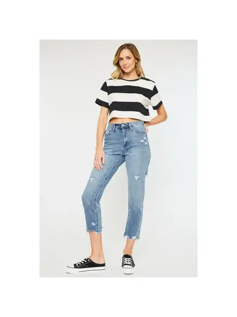 Kancan Michelle High Rise Slim Straight Leg Jeans