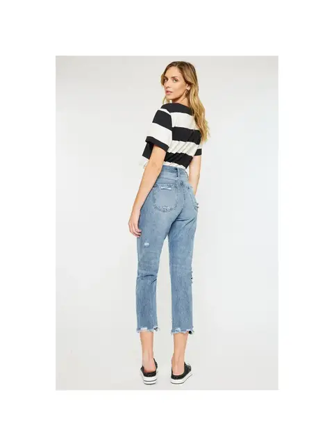 Kancan Michelle High Rise Slim Straight Leg Jeans