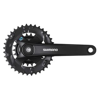 Shimano, FC-M315-2, Crankset, Speed: 7/8, BCD: Rivets, 22/36, Square, 170mm, Black, MTB