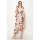 Taron Wrap Unbalanced Maxi Dress -