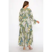 Taree Floral Maxi Dress - Olive