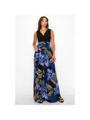 Desirae Sleeveless Flower Maxi Dress - Navy Desirae Sleeveless Flower Maxi Dress - Navy