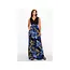 Desirae Sleeveless Flower Maxi Dress - Navy