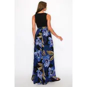 Desirae Sleeveless Flower Maxi Dress - Navy Desirae Sleeveless Flower Maxi Dress - Navy