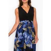 Desirae Sleeveless Flower Maxi Dress - Navy Desirae Sleeveless Flower Maxi Dress - Navy