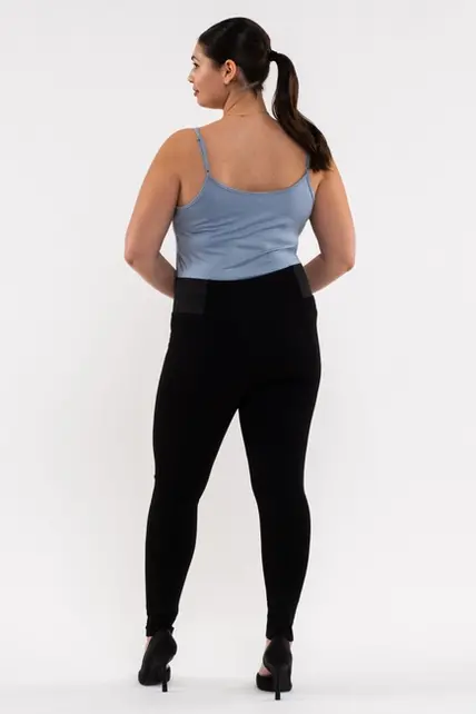 Blakely Side Elastic Skinny Bottoms - Black