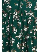 Adeline Ruffled Floral Fit & Flare Midi Dress - Green