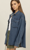 Ralee Oversized Denim Jacket Blue