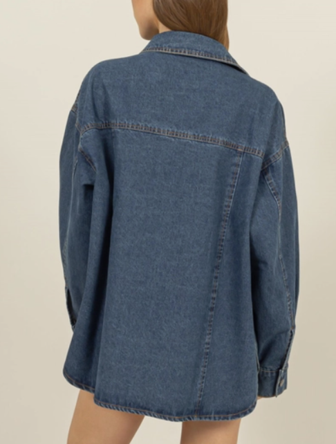 Ralee Oversized Denim Jacket Blue