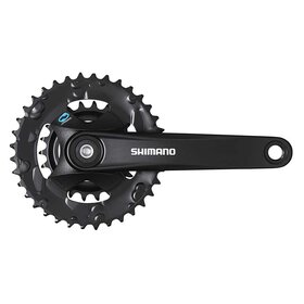 Shimano, FC-M315-2, Crankset, Speed: 7/8, BCD: Rivets, 22/36, Square, 175mm, Black, MTB