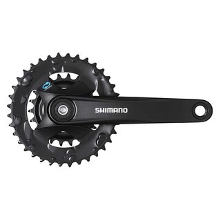 Shimano, FC-M315-2, Crankset, Speed: 7/8, BCD: Rivets, 22/36, Square, 175mm, Black, MTB