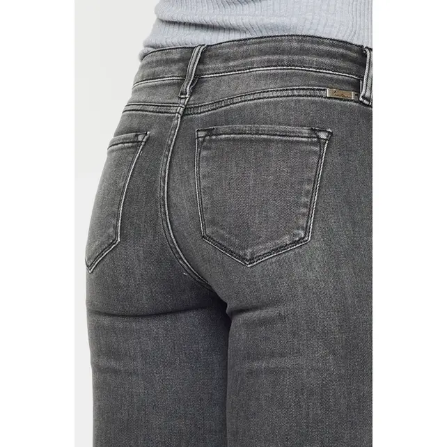 Kancan Cora Mid Rise Super Skinny Jeans - Light Gray