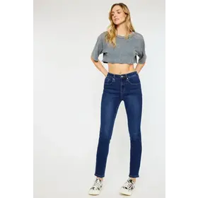 Kancan Jovi High Rise Cigarette Leg Jeans - Dark