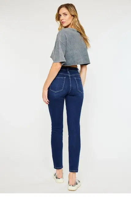 Kancan Jovi High Rise Cigarette Leg Jeans - Dark