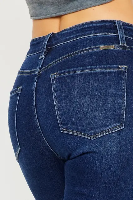 Kancan Jovi High Rise Cigarette Leg Jeans - Dark