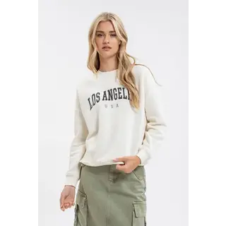 Juniper Los Angeles Print Sweater - Cream