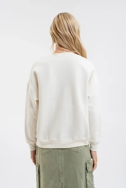 Juniper Los Angeles Print Sweater - Cream