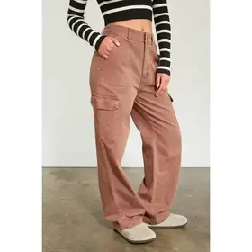 Baxley High Waisted Cargo Pant - Chestnut