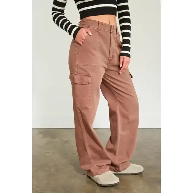 Baxley High Waisted Cargo Pant - Chestnut Baxley High Waisted Cargo Pant - Chestnut