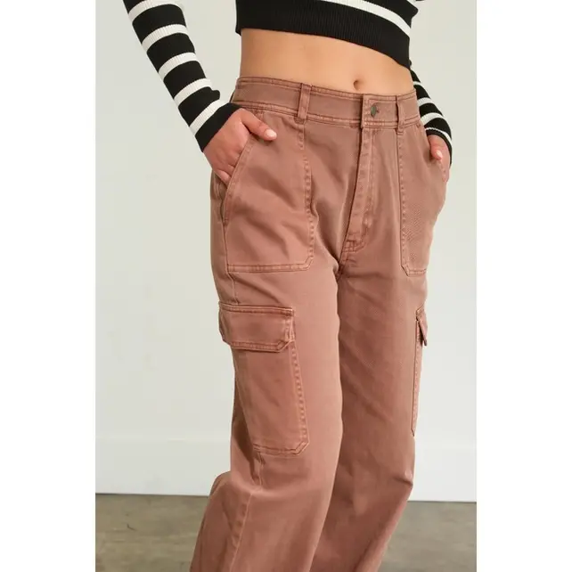 Baxley High Waisted Cargo Pant - Chestnut Baxley High Waisted Cargo Pant - Chestnut