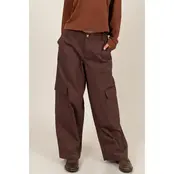 Brilynn Wide Leg Cargo Pant - Chestnut