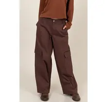 Brilynn Wide Leg Cargo Pant - Chestnut