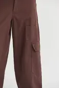 Brilynn Wide Leg Cargo Pant - Chestnut