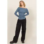 Brilynn Wide Leg Cargo Pant - Black