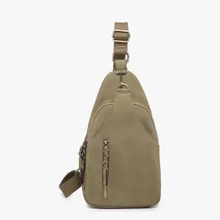Nikki Suede Sling Pack Bag