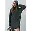 Voni Mock Neck Knit Sweater Dress - Charcoal