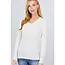 Nyah Thermal knit Long Sleeve Top - Ivory
