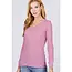 Nyah Thermal Knit Long Sleeve Top - Mauve