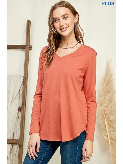 Lennox V-Neck Long Sleeve Top