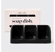 Self-Draining Soap Dish - Black
